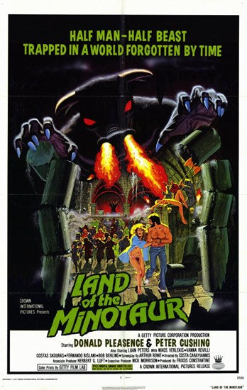 Land of the Minotaur Movie Poster Print showcasing mythical Greek themes.