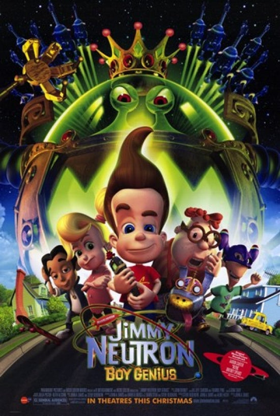 Jimmy Neutron Boy Genius Movie Poster featuring vibrant animation art.