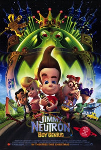 Jimmy Neutron Boy Genius Movie Poster featuring vibrant animation art.