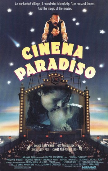 Cinema Paradiso movie poster print showcasing nostalgic film art.