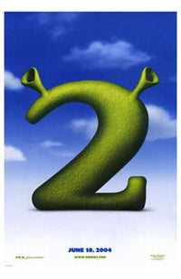 Shrek 2 Movie Poster Print featuring colorful characters from the film.