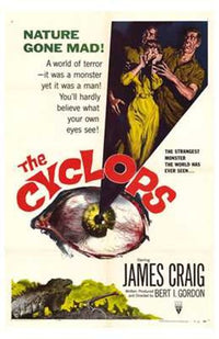 The Cyclops Movie Poster Print featuring classic horror film imagery.