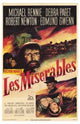 Les Miserables Movie Poster Print showcasing characters and dramatic scenes.