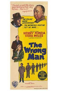 The Wrong Man Movie Poster Print showcasing classic film art.