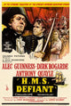 HMS Defiant Movie Poster Print featuring classic naval adventure imagery.