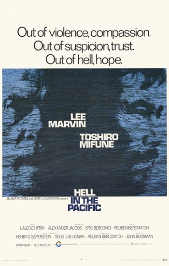 Hell In the Pacific Movie Poster Print, cinematic artwork, film poster