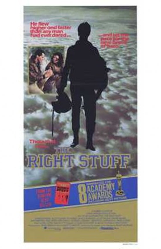 The Right Stuff Movie Poster Print featuring early astronauts and the Space Race.