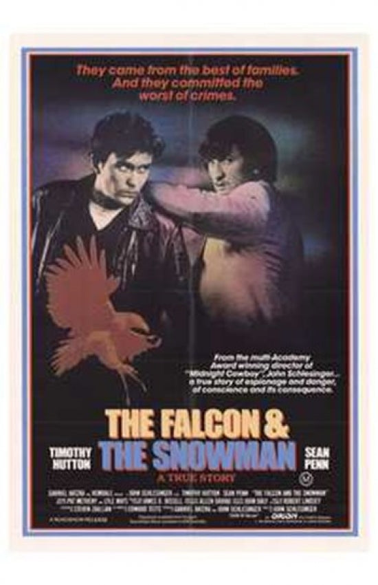 The Falcon and the Snowman movie poster print featuring iconic imagery.