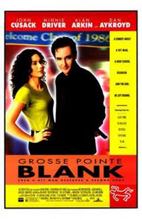 Grosse Pointe Blank Movie Poster Print featuring dark comedy themes.