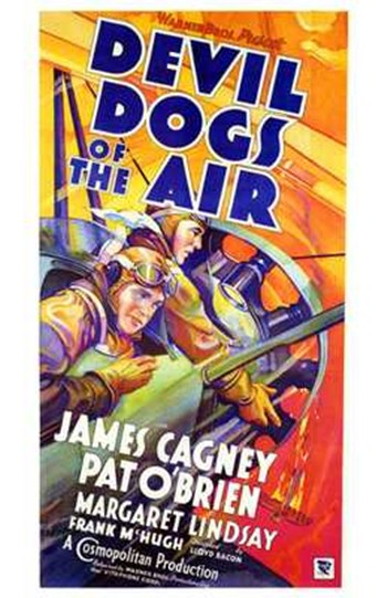 Devil Dogs of the Air movie poster print featuring aviation themes