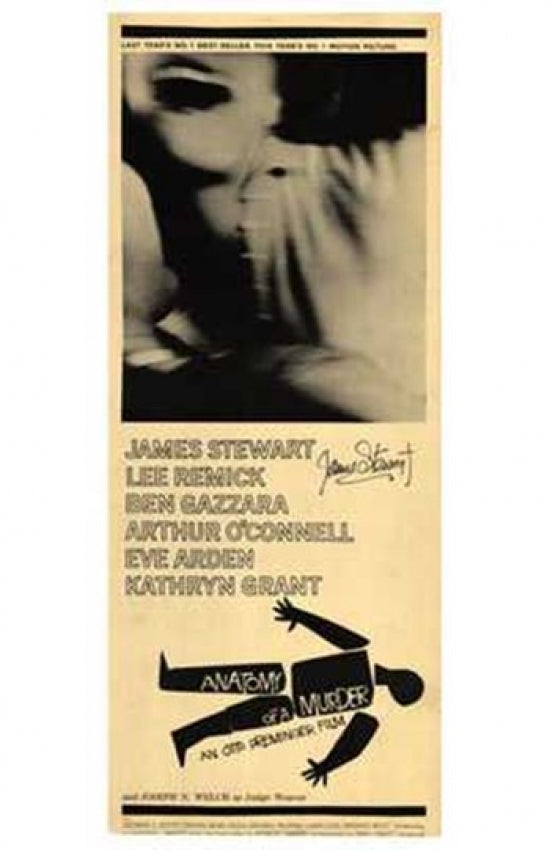 Anatomy of a Murder Movie Poster Print showcasing classic cinema.
