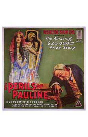 The Perils of Pauline Movie Poster Print featuring classic film art.