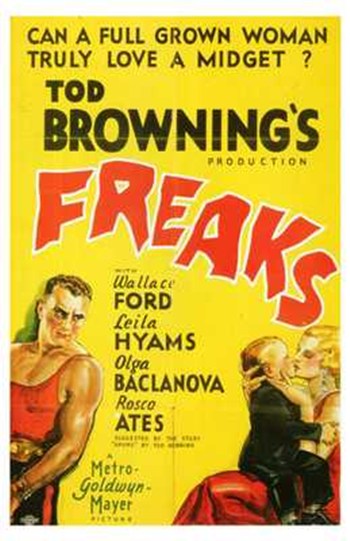 Freaks Movie Poster Print showcasing the iconic characters of the classic horror film.
