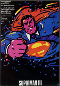 Superman 3 Movie Poster Print showcasing iconic superhero film art