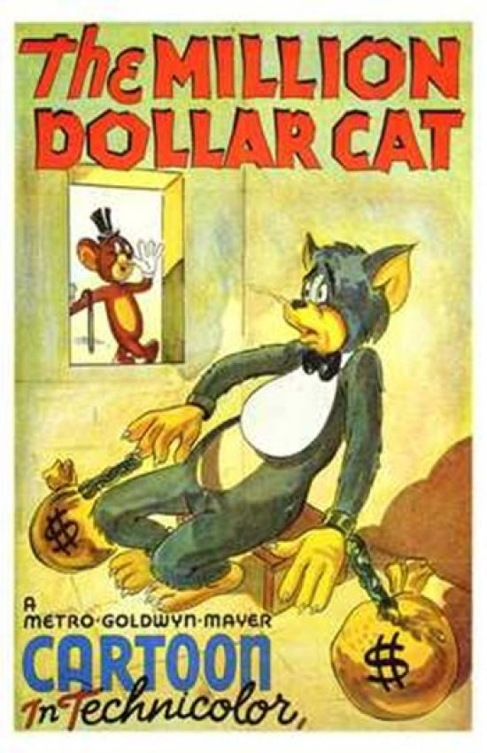 'The Million Dollar Cat' Movie Poster showcasing classic film art.