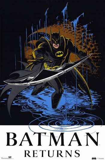 Batman Returns Movie Poster featuring iconic film art.