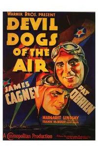 Devil Dogs of the Air Movie Poster Print featuring fighter pilots in action.