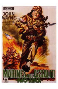 Sands of Iwo Jima Movie Poster Print showcasing historical battle scene
