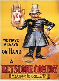 Keystone Comedy Movie Poster vintage film art