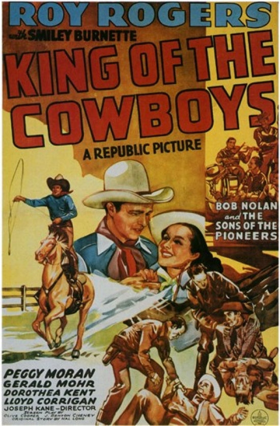 King of the Cowboys Movie Poster Print showcasing classic Western film art.