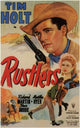 Rustlers Movie Poster Print showcasing classic western film art