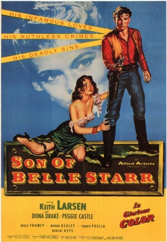 Son of Belle Starr Movie Poster Print featuring classic western imagery.