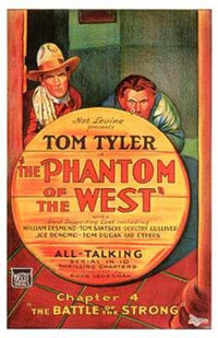Phantom of the West Movie Poster Print featuring classic Western film imagery.