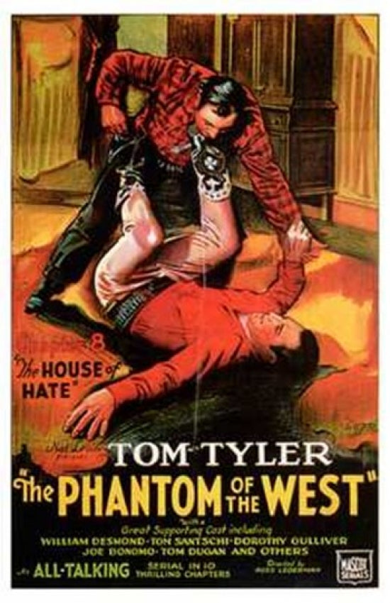 Phantom of the West Movie Poster Print showcasing vibrant colors and classic film imagery.