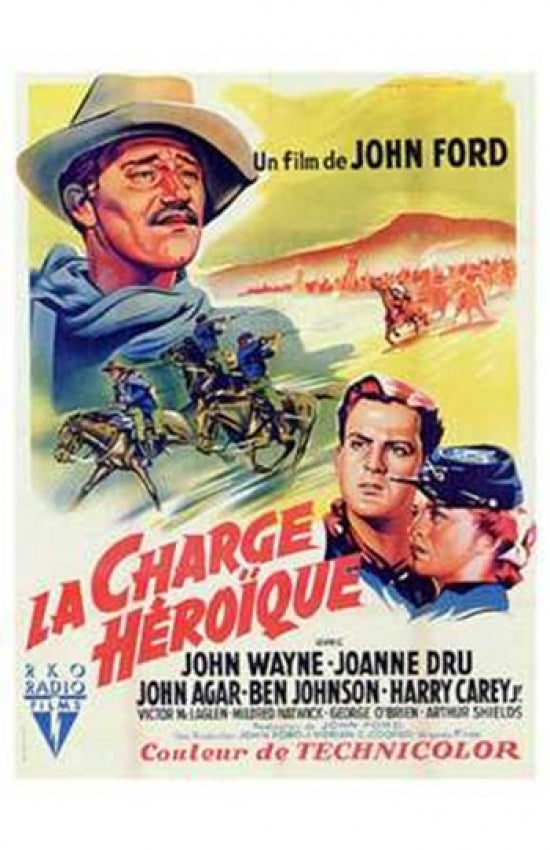 She Wore a Yellow Ribbon movie poster print showcasing classic cinema.