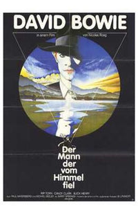 The Man Who Fell to Earth movie poster print featuring iconic imagery from the film.
