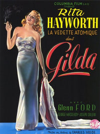 Gilda Movie Poster Print featuring Rita Hayworth from classic film.