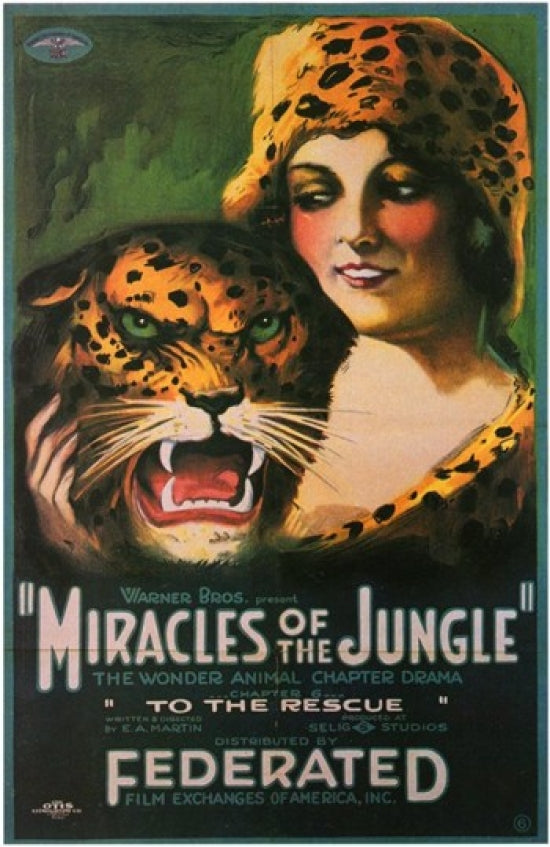 Miracles of the Jungle Movie Poster showcasing vibrant jungle scenery.