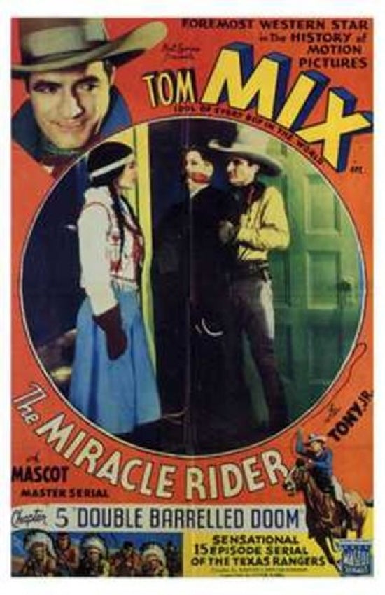 The Miracle Rider Movie Poster Print showcasing classic Western imagery.