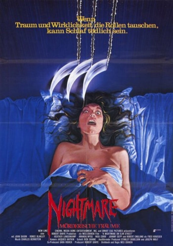Nightmare on Elm Street Movie Poster Print showing iconic horror imagery.