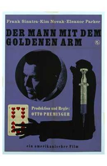 The Man with the Golden Arm movie poster print featuring iconic imagery