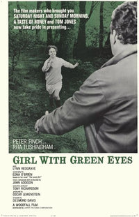 Girl with Green Eyes Movie Poster Print, vibrant cinematic art for home decor.