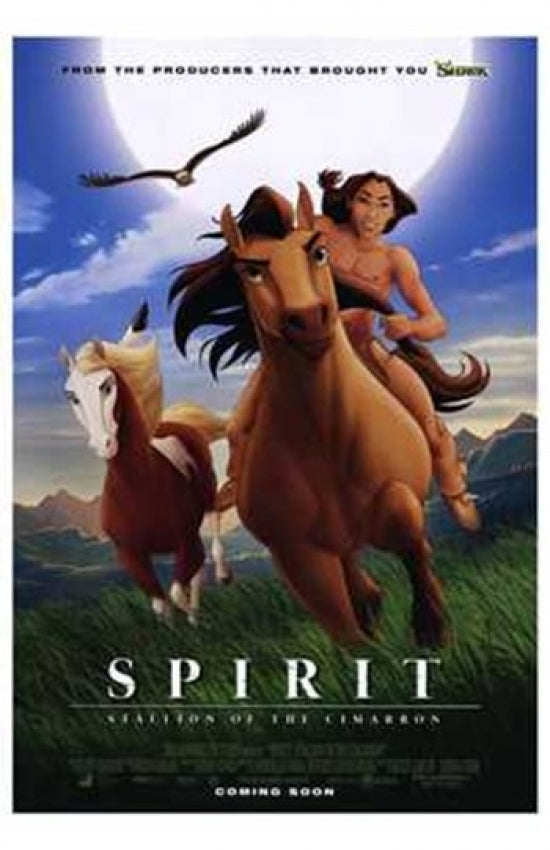 Spirit Stallion of the Cimarron Movie Poster Print showcasing animated film art.