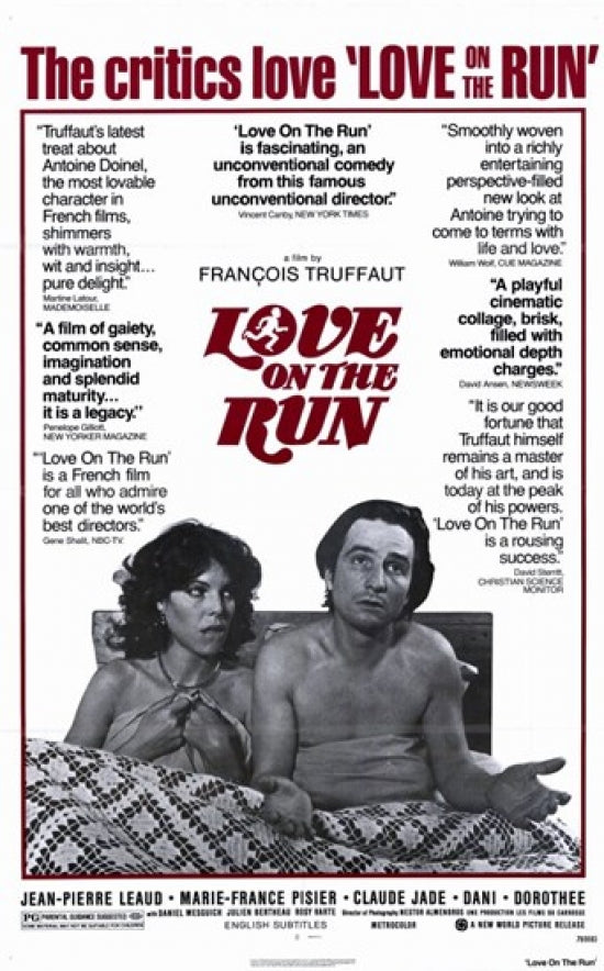 Love on the Run movie poster print, vibrant artwork capturing romance and adventure.