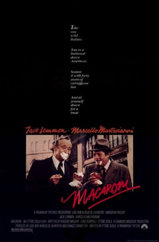 Macaroni Movie Poster Print with vibrant colors and whimsical design.