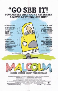 Malcolm Movie Poster Print showcasing vibrant artwork.