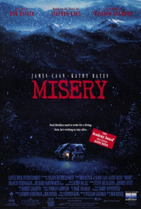 Misery movie poster print featuring iconic imagery from the classic film.