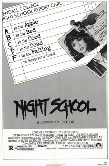 Night School Movie Poster Print featuring vibrant artwork