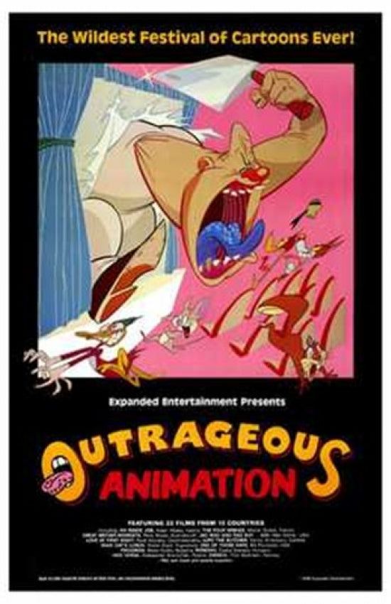 Outrageous Animation Movie Poster Print showcasing colorful animated art.