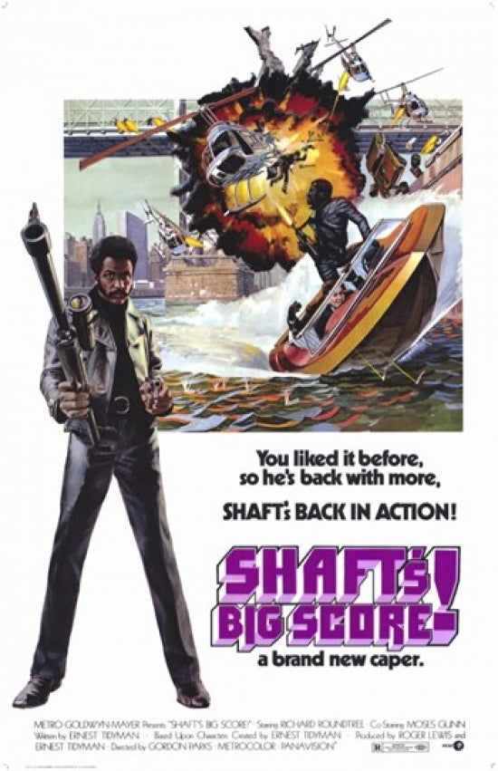 Shaft's Big Score Movie Poster Print featuring iconic film imagery.