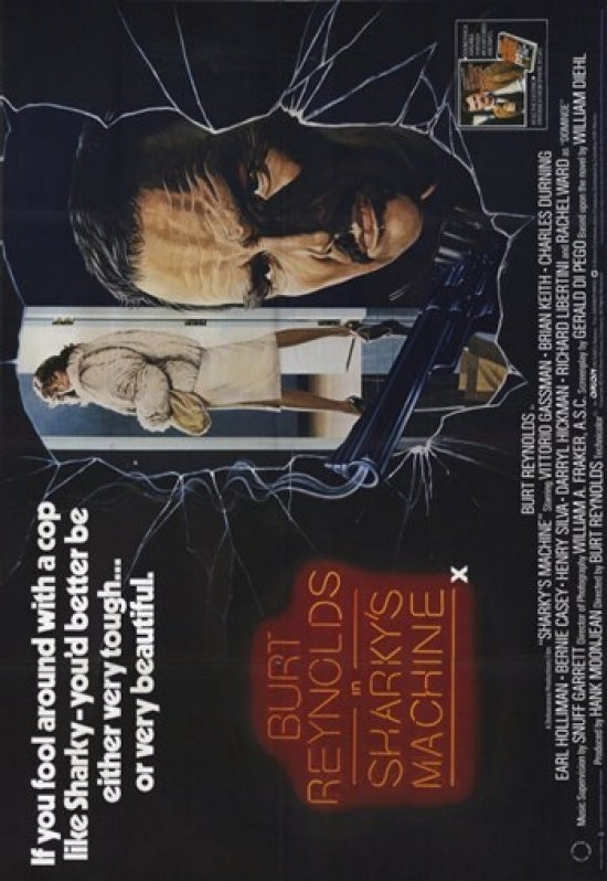 Sharky's Machine Movie Poster Print featuring iconic film graphics.