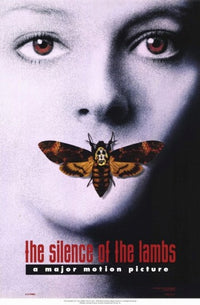 Silence of the Lambs Movie Poster Print featuring iconic thriller imagery.
