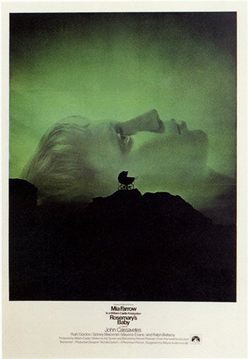 Rosemary's Baby Movie Poster featuring iconic horror film art.