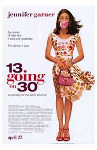 13 Going on 30 Movie Poster Print featuring a whimsical design.