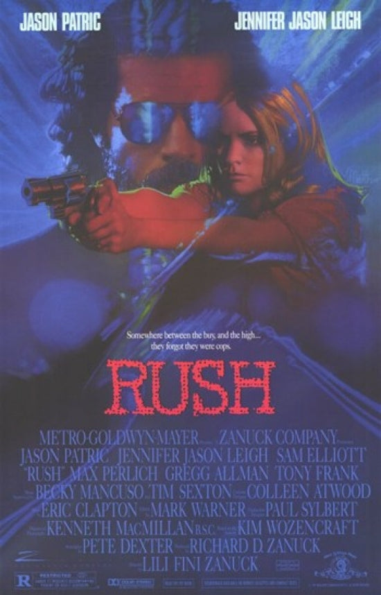 Rush Movie Poster Print showcasing intense racing rivalry