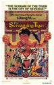 The Screaming Tiger Movie Poster Print featuring a vibrant tiger design.